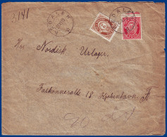 Norwegen 1918, Redalen (Opl), 2+10 öre Auf Brief N. Dänemark. #S812 - Covers & Documents