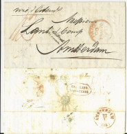 GB 1853, Brief M. 2 Transitstempel "Engeland..." V. London N. NL. #1107 - Other & Unclassified