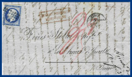 Frankreich 1856, Postage Due-letter From Nimes To Switzerland. #S9 - Altri & Non Classificati