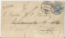 Dänemark 1897,  4 öre Ganzsache, Retourbrief M. Diversen Stempeln. #S77 - Autres & Non Classés