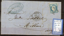 FRANCE N° 60C - Paris Pour L'Aveyron - 1849-1876: Classic Period