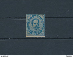 1879 Italia - Regno, N. 40, Umberto I - 25 Cent Azzurro, MNH** - Certificato Raybaudi - Andere & Zonder Classificatie