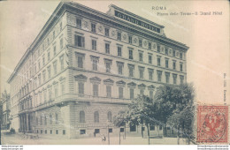 V336 Cartolina Roma Citta' Piazza Delle Terme Il Grand Hotel 1905 - Sonstige & Ohne Zuordnung