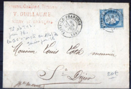 FRANCE N° 60 III - (Vitry Le Francois GC Arrété Le 1/4/76 ) - 1849-1876: Classic Period