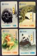 China 2001 Gansu Province State Key Protected Wild Animals 4V Used Cards - China