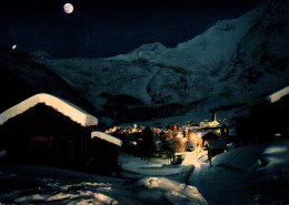 CPM - SAAS-FEE - Panorama De Nuit ... Edition Photo Klopfenstein - Saas-Fee