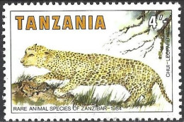 Tanzania 1985 - Mi 259 - YT 256 ( Wild Fauna : Leopard ) MNH** - Tanzanie (1964-...)