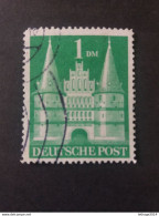 GERMANY ALLEMAGNE DEUTSCHES OCCUPAZIONE BIZONALA HOLSTENTOR DE LUBECK 'CAT. YVERT N.65A OBLITERE - Provisional Issues British Zone