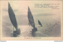 V351 Cartolina Un Saluto Da Viareggio Barche A Vela 1918 Provincia Di Lucca - Lucca