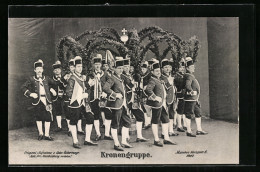 AK Kronengruppe 1907, München-Karlsplatz 6  - Dans