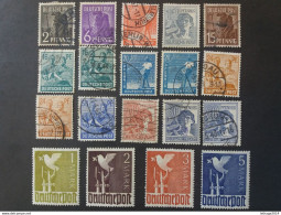 GERMANY ALLEMAGNE DEUTSCHES OCCUPAZIONE ANGLO AMERICANA 1948 SOGGETTI VSRI 'CAT. YVERT N.32/52 MNHL OBLITERE - Used