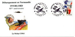 60e Anniversaire Du Débarquement En Normandie (Libération Le Molay-Littry 10 Juin 1944) - Commemorative Postmarks