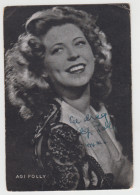 Romania - Timisoara Temesvar - Agi Polly 1946 Autograph Darstellerin Actrice Juive Jewish Actress Autographe Autogramm - Romania