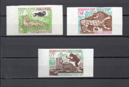 NIGER  PA  N° 196 à 198   NON DENTELES    NEUFS SANS CHARNIERE  COTE ? €    FABLES DE LA FONTAINE ANIMAUX FAUNE - Niger (1960-...)