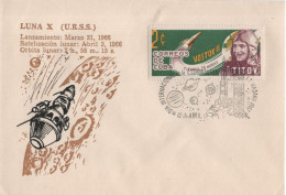 Cuba 1967 Space Rocket Missile Cosmos Titov Cosmonaut Astronaut Cosmonauta Satellite Espacio USSR, Canceled In Habana - FDC