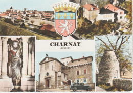 CHARNAY (69) Carte Multivues - Blason En 1970  CPSM GF - Autres & Non Classés