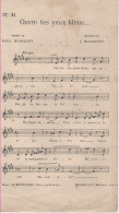 Partitions-OUVRE TES YEUX BLEUS Poésie De P Robiquet, Musique De J Massenet - Scores & Partitions