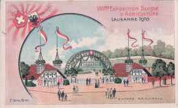 Lausanne, Exposition D'Agriculture 1910 Litho (11.9.1910) - Lausanne