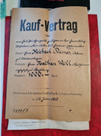 ACTE DE VENTE 1917  STEMPELMARKE ELSASS LOTHRINGEN 1.50  MARK OBERHAUSBERGEN STRASBOURG JUDAICA WEILL  SCHILTIGHEIM - Covers & Documents