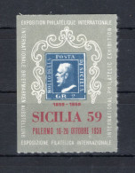 ERINNOFILIA / Sicilia 59 Esposizione Filatelica Internazionale - Erinnofilie