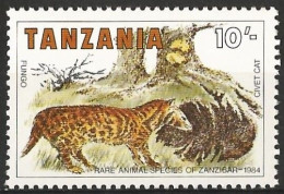 Tanzania 1985 - Mi 260 - YT 257 ( Wild Fauna : African Civet ) MNH** - Tansania (1964-...)