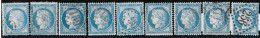 TIMBRES CÉRÈS N° 60 Type 1, N° 121 à 125 G3 ;  Différents états ; Assez Rare TB - 1871-1875 Cérès