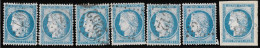 TIMBRES CÉRÈS N° 60 Type 1, N° 126 à 130G3 ; Manque Le  128: Différents états ; Assez Rare TB - 1871-1875 Ceres