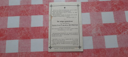Joanna De Preter Geb. Aarschot  9/02/1840-  Mejuffer - Gest. Leuven 3/06/1900 - Devotion Images