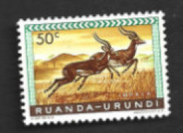 RUANDA-URUNDI  -  SG 206 -   1959   ANIMALS: IMPALA  - UNUSED * - Ongebruikt