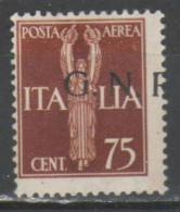 ITALIA 1944 - GNR - Imperiale 75 C. P.a. Soprastampa Fortemente Spostata *         (g9697) - Poste Aérienne