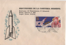 Cuba 1967 Space Rocket Missile Cosmos Gagarin Cosmonaut Astronaut Cosmonauta Satellite USSR, Canceled In Habana - FDC