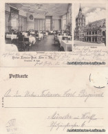 Ansichtskarte Köln 2 Bild: Hotel Kölner Hof - Speisesaal Und Rathaus 1905  - Koeln