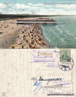 Postcard Swinemünde Świnoujście Strandpartie Mit Seebrücke 1917  - Pommern
