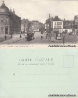 CPA Calais La Place De Poste Mit Straßenbahn 1911  - Calais