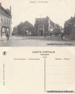 Postkaart Izegem (Iseghem) Yzegem Straßenpartie - H. Kruis Kapel 1916  - Autres & Non Classés