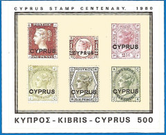Cyprus 1980 Year , Block Mint MNH (**)  - Nuovi