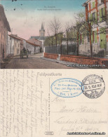 Saint-Souplet Straßenpartie Mit Kirche Und Divisions-Stabs-Quartier 1915  - Autres & Non Classés