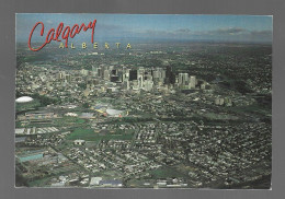 Calgary Alberta Aerial View Photo Card Stamp 1996 Canada Htje - Calgary