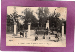 54 NANCY Statue De Grandville Et Entrée De La Pépinière - Nancy