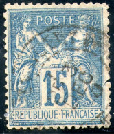 France,1876,YT#90,Sage U/N , 15 C.,cancell,as Scan - 1898-1900 Sage (Tipo III)