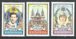 Redonda (Antigua) 1981 Year Mint MNH(**) Royalty Diana - Antigua Und Barbuda (1981-...)