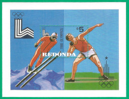 Redonda (Antigua) 1980 Year Mint Block MNH(**) Sport Olympics - Antigua Und Barbuda (1981-...)