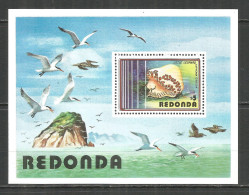 Redonda (Antigua) 1980 Year Mint Block MNH(**) Birds - Antigua Y Barbuda (1981-...)