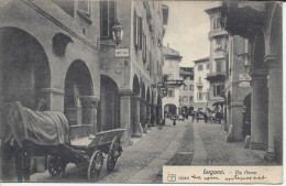 Lugano, Via Nassa, Scatto Animato, Annullo Privato Hôtel Reichmann Au Lac + Lienare LUGANO, AMBULANT, Viaggiata 1905 - Lugano