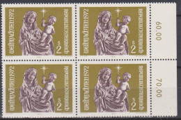 1972 , Mi 1405 ** (4) -  4er Block Postfrisch - Weihnachten - Storia Postale