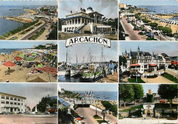 33 - Arcachon - Multivues - Bateaux - Automobiles - Scènes De Plage - CPM - Voir Scans Recto-Verso - Arcachon