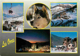 Animaux - Chiens - Husky - Les Orres - Multivues - Flamme Postale - CPM - Voir Scans Recto-Verso - Dogs