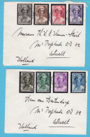 BELGIUM 2 Covers 1936 Kortrijk With Set Queen Astrid To Utrecht, Netherlands - 1936-51 Poortman