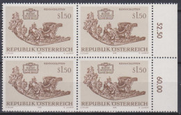 1972 , Mi 1406 ** (6) -  4er Block Postfrisch - Kunstschätze Aus Der Wagenburg - Briefe U. Dokumente