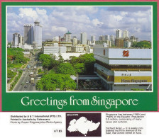 Greetings From Singapore Orchard Road Plaza Oxford Street, Vintage Old +/-1980 Popu 2.5 Million_A&T N°AT 83_UNC_cpc - Singapore